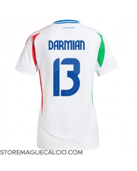 Italia Matteo Darmian #13 Maglia Gara Trasferta Repliche Europei 2024 Donna